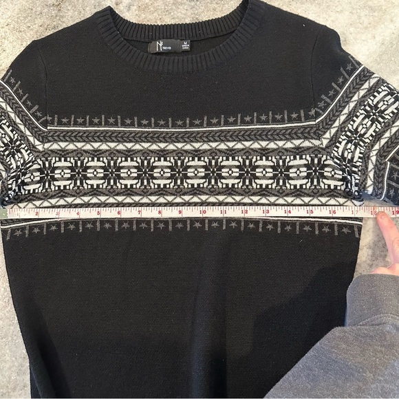 Neve Woman's Sweater Dress Merino Wool Polyester Blend Nordic Fairisle Size M - Picture 5 of 11